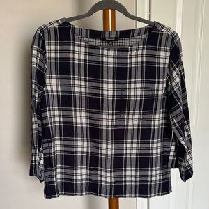 ❤️$4 Madewell Size Small Plaid Blouse